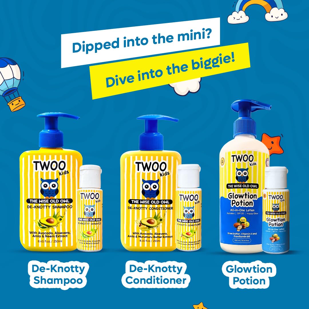 Mini Marvels Kit: De-Knotty shampoo, De-Knotty Conditioner & Glowtion Potion (30ml*3)