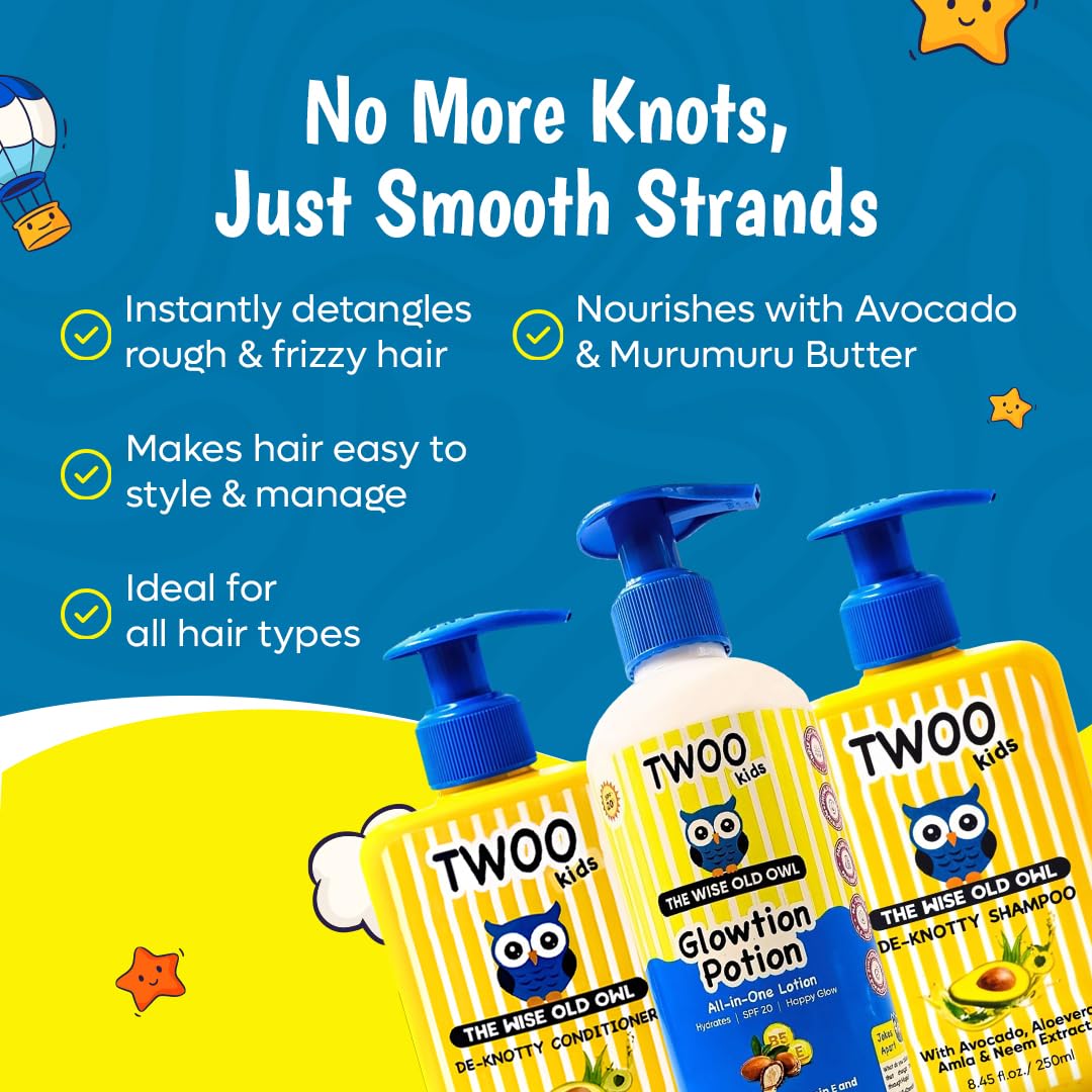 Gentle Glow Hair & Skincare Combo (De-Knotty Shampoo, De-Knotty Conditioner & Glowtion Potion)