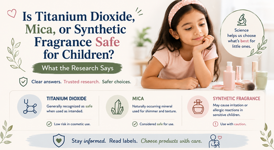 Is Titanium Dioxide, Mica, or Synthetic Fragrance Safe for Children? What the Research Says