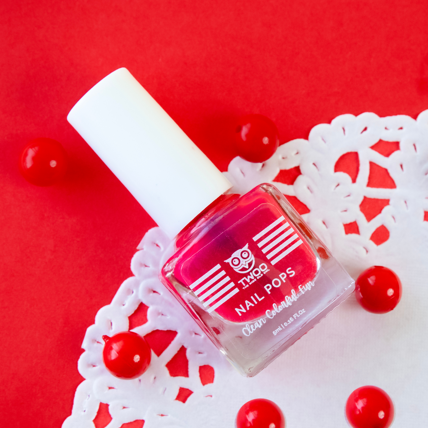 23 Toxin Free Kids Nail Pop- Rebellious Red