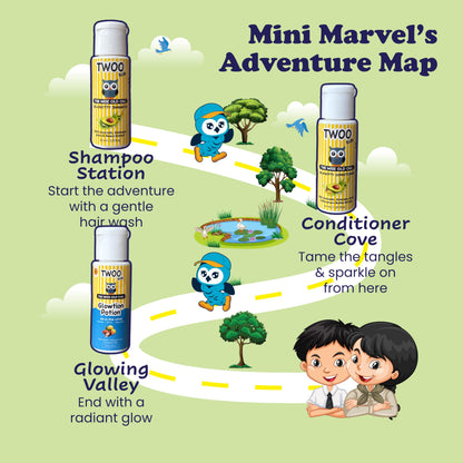 Mini Marvels Kit: De-Knotty shampoo, De-Knotty Conditioner & Glowtion Potion (30ml*3)