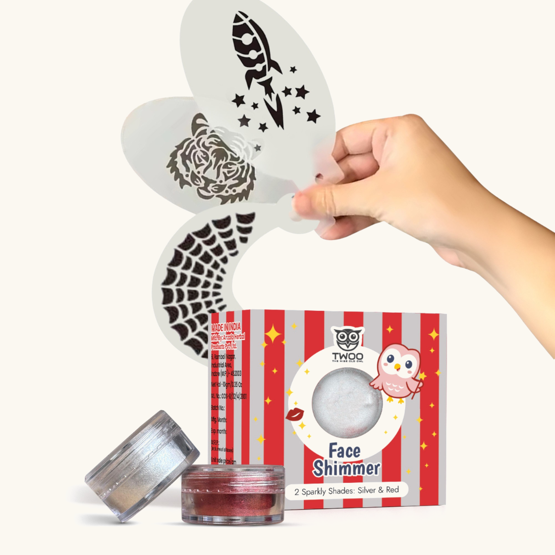 Face & Body Shimmer Play Set (Shimmer + Stencil)