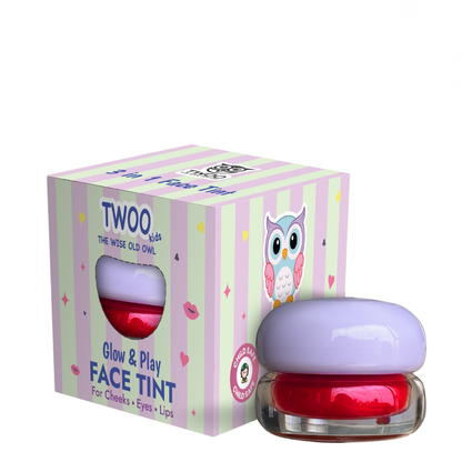 TWOO Kidz 3-in-1 Face Tint for Kids | Pixie Pink Lip Cheek & Eye Tint | Age 3+ | 5 g
