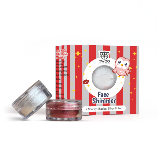 TWOO Kidz Face Shimmer for Kids | Gentle Glitter Makeup for Face & Body | Age 3+ | 1 Pack