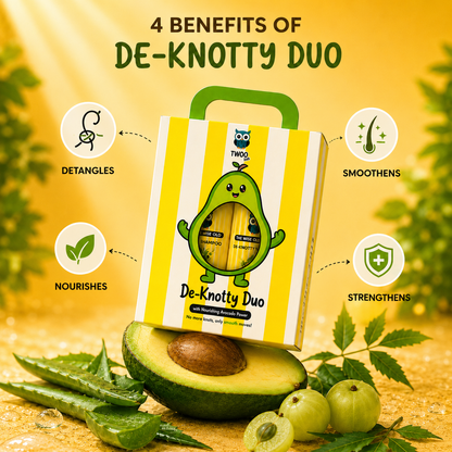TWOO Kidz De-Knotty Duo Hair Care Combo | Shampoo & Conditioner for Smooth Tangle-Free Hair | Age 3+ | Combo Pack