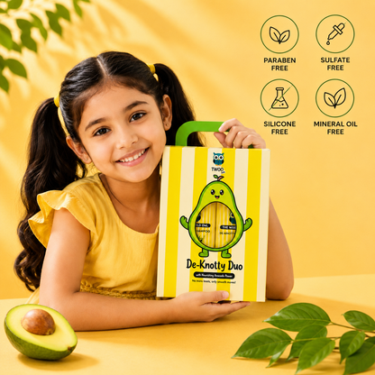 TWOO Kidz De-Knotty Duo Hair Care Combo | Shampoo & Conditioner for Smooth Tangle-Free Hair | Age 3+ | Combo Pack