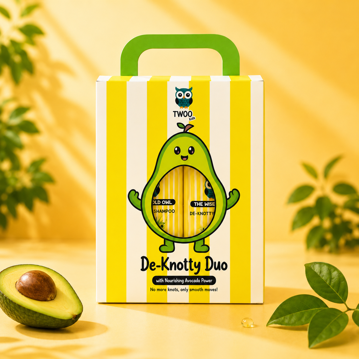 TWOO Kidz De-Knotty Duo Hair Care Combo | Shampoo & Conditioner for Smooth Tangle-Free Hair | Age 3+ | Combo Pack