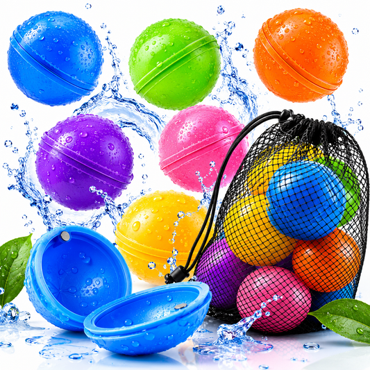 TWOO Kidz Aqua Bomb Reusable Water Balloons | Soft Splash Magnetic Water Balls for Kids | Age 3+