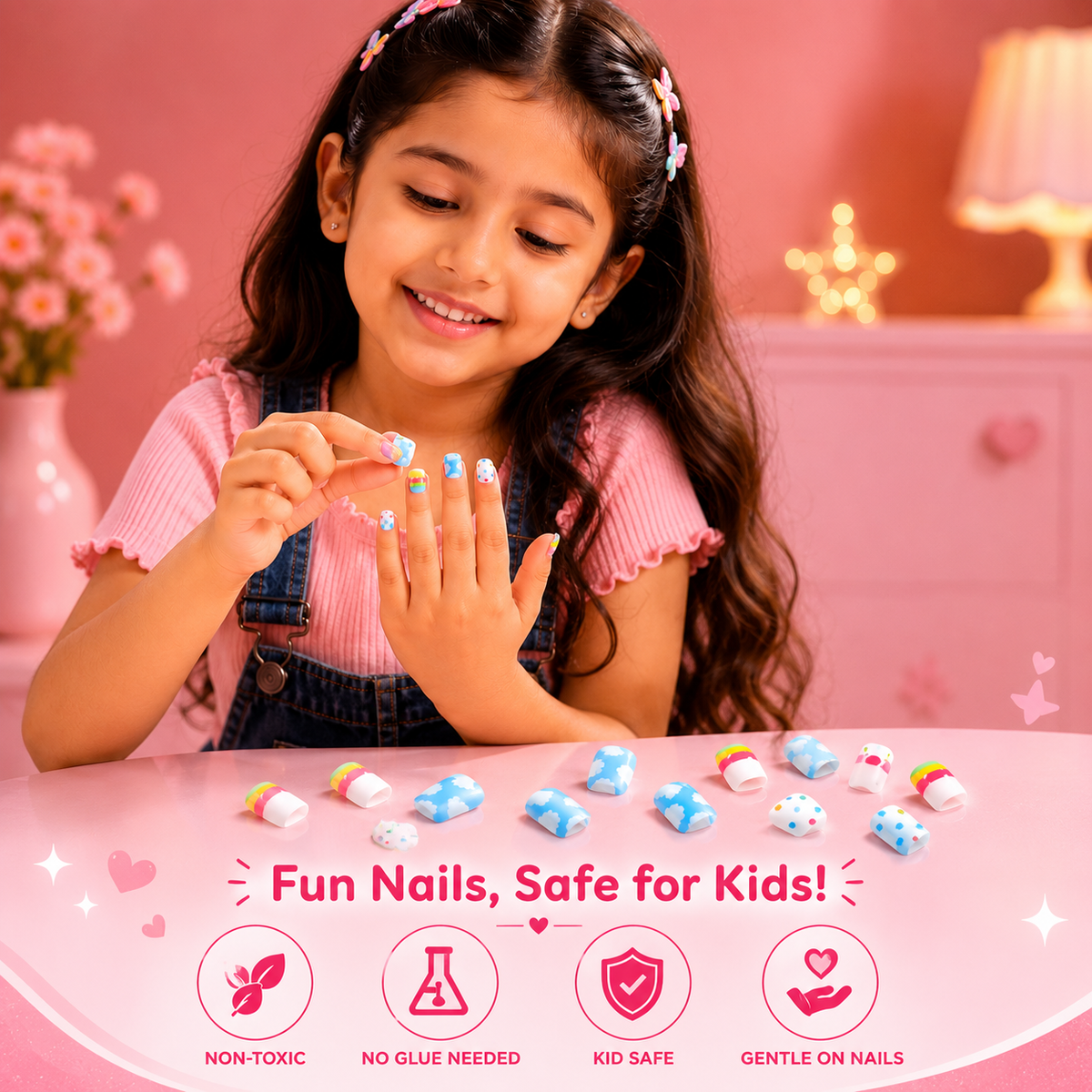 Kid-Sized Stick-On Nails