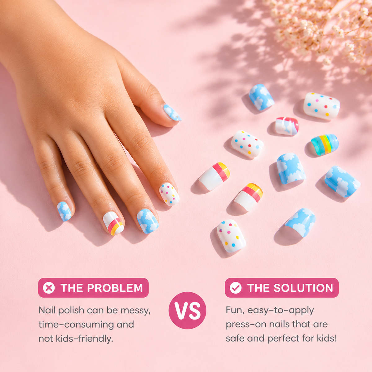 Kid-Sized Stick-On Nails
