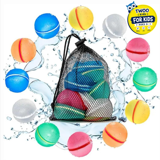 TWOO Kidz Aqua Bomb Reusable Water Balloons | Soft Splash Magnetic Water Balls for Kids | Age 3+