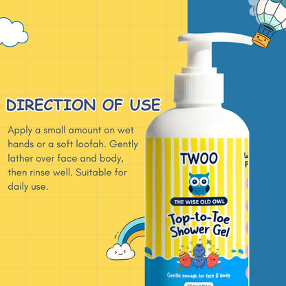 Top-to-Toe Shower Gel for Face & Body - 300 ml