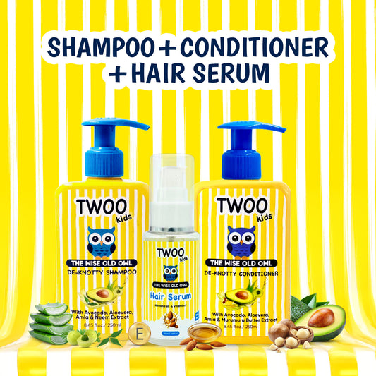 3-Step Hair Care Combo (De-Knotty Shampoo, De-Knotty Conditioner & Hair Serum)