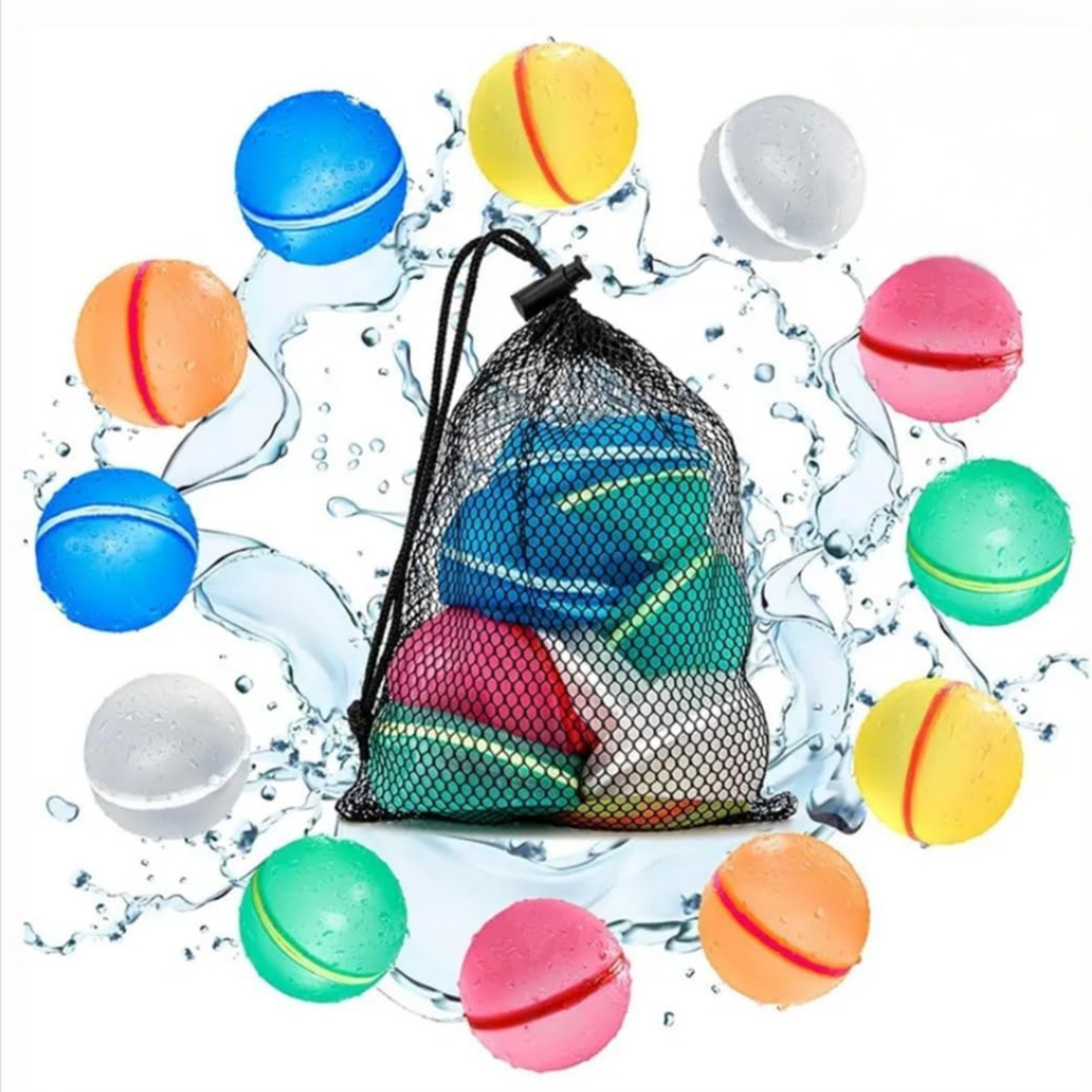 TWOO Kidz Aqua Bomb Reusable Water Balloons | Soft Splash Magnetic Water Balls for Kids | Age 3+