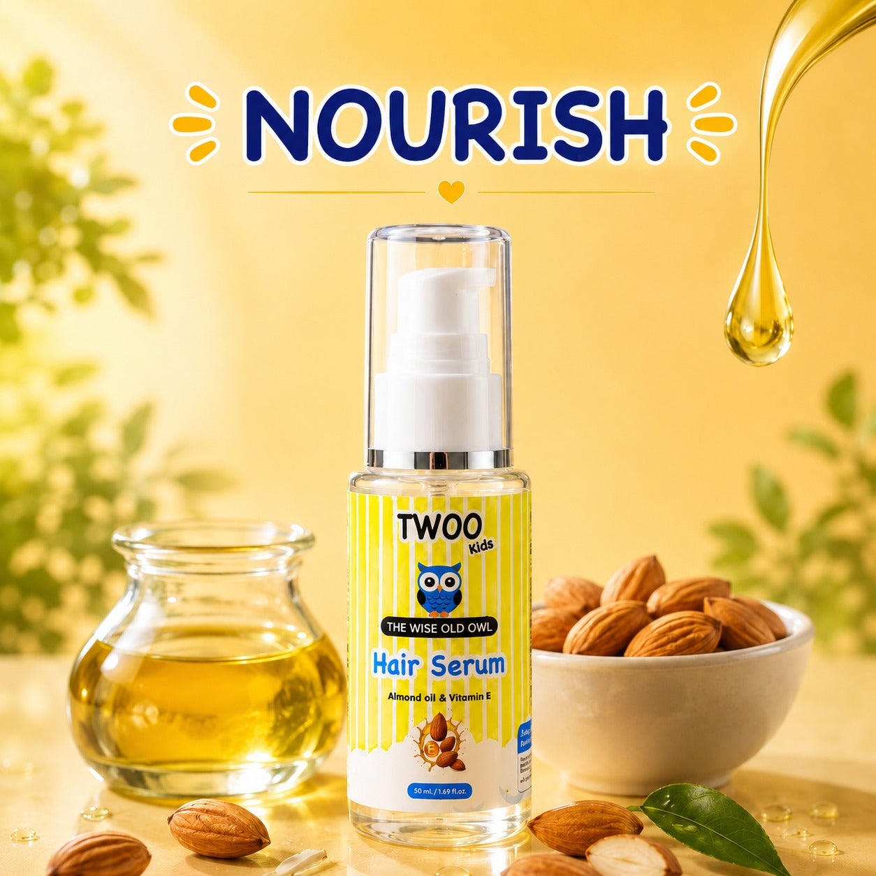 TWOO Kidz Hair Serum for Kids | Frizz Control, Shine & Easy Detangling | Age 3+
