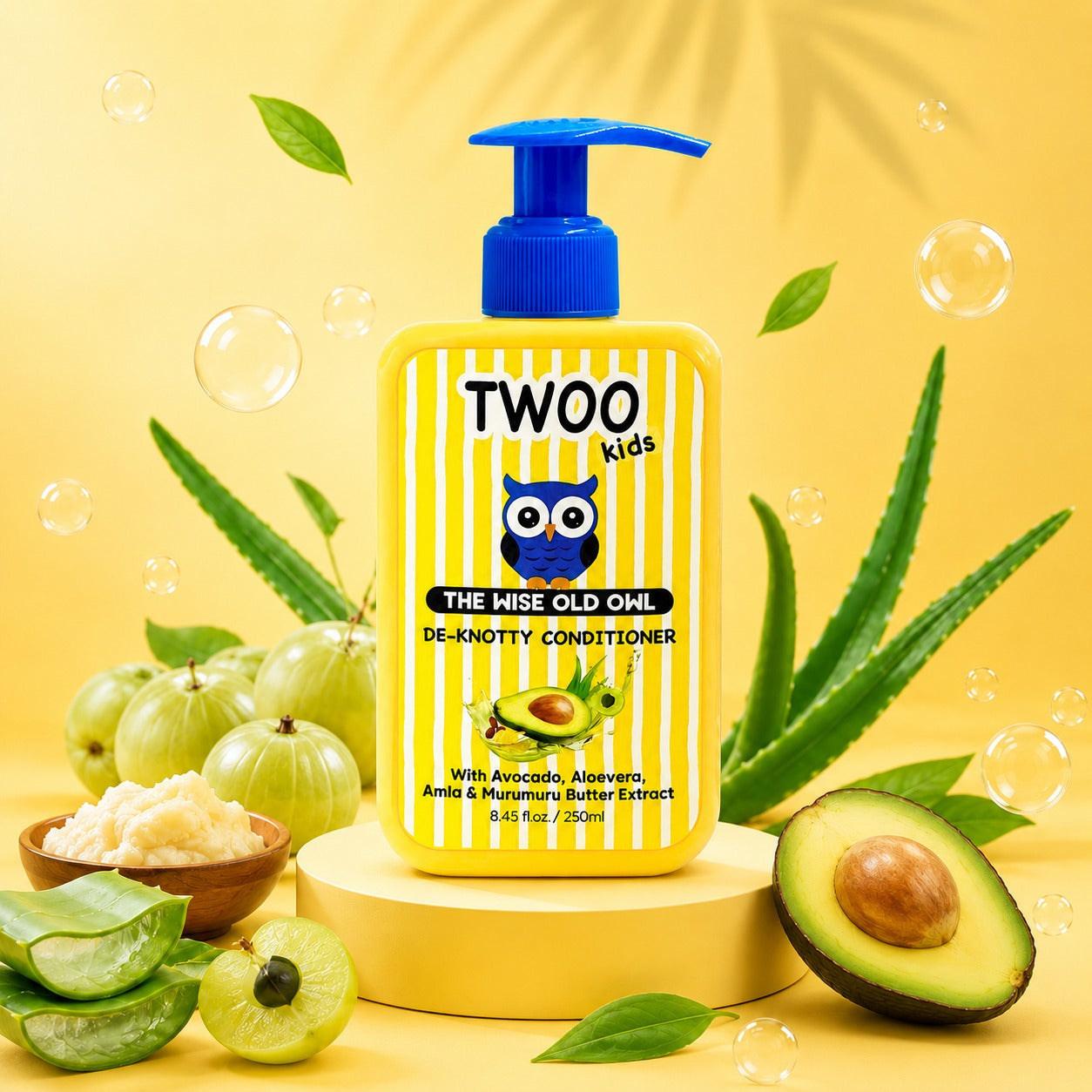 TWOO Kidz De-Knotty Conditioner for Kids | Soft Smooth & Tangle-Free Hair Care | Age 3+ | 250 ml