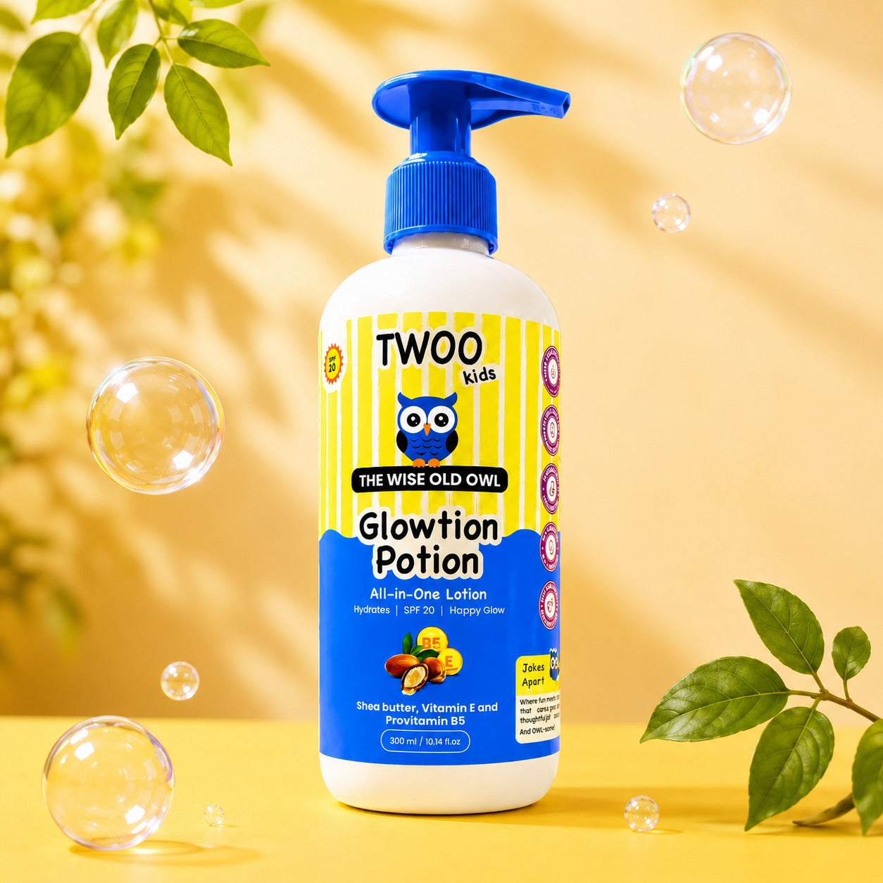 TWOO Kidz SPF Glowtion Potion for Kids | SPF 20 Gentle Hydrating Body Lotion | Age 3+ | 100 ml