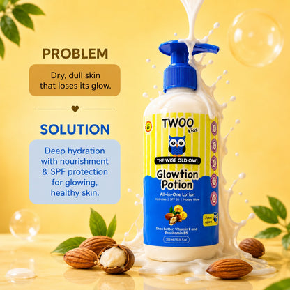 TWOO Kidz SPF Glowtion Potion for Kids | SPF 20 Gentle Hydrating Body Lotion | Age 3+ | 100 ml