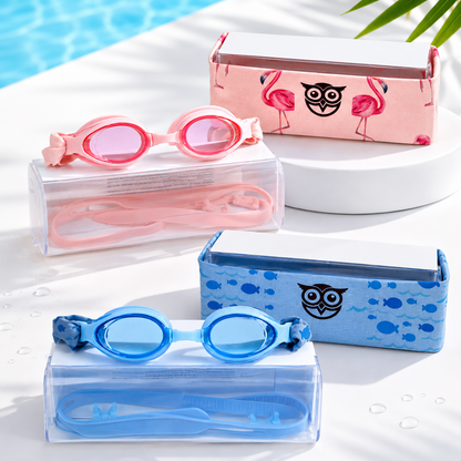 AquaTot Swim Goggles - Blue and Pink