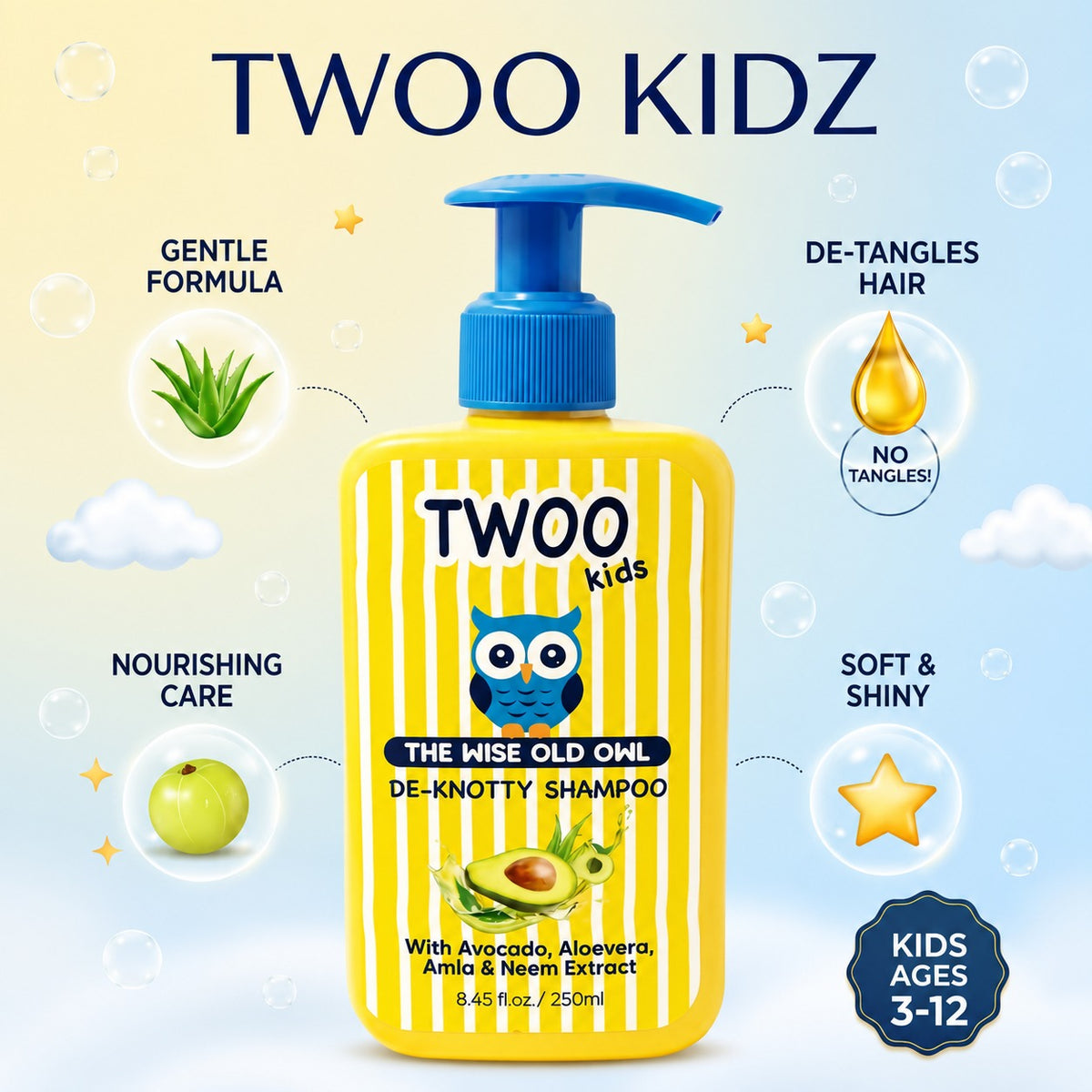 Best hair shampoo for kids ages 3-12 — gentle formula that de-tangles hair