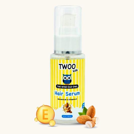 TWOO Kids Tangle-Tamer hair serum for frizzy hair with almond oil and vitamin E
