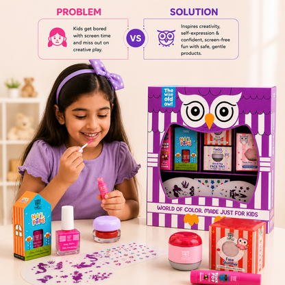 Kids makeup kit for girls that replaces screen time with safe, creative play