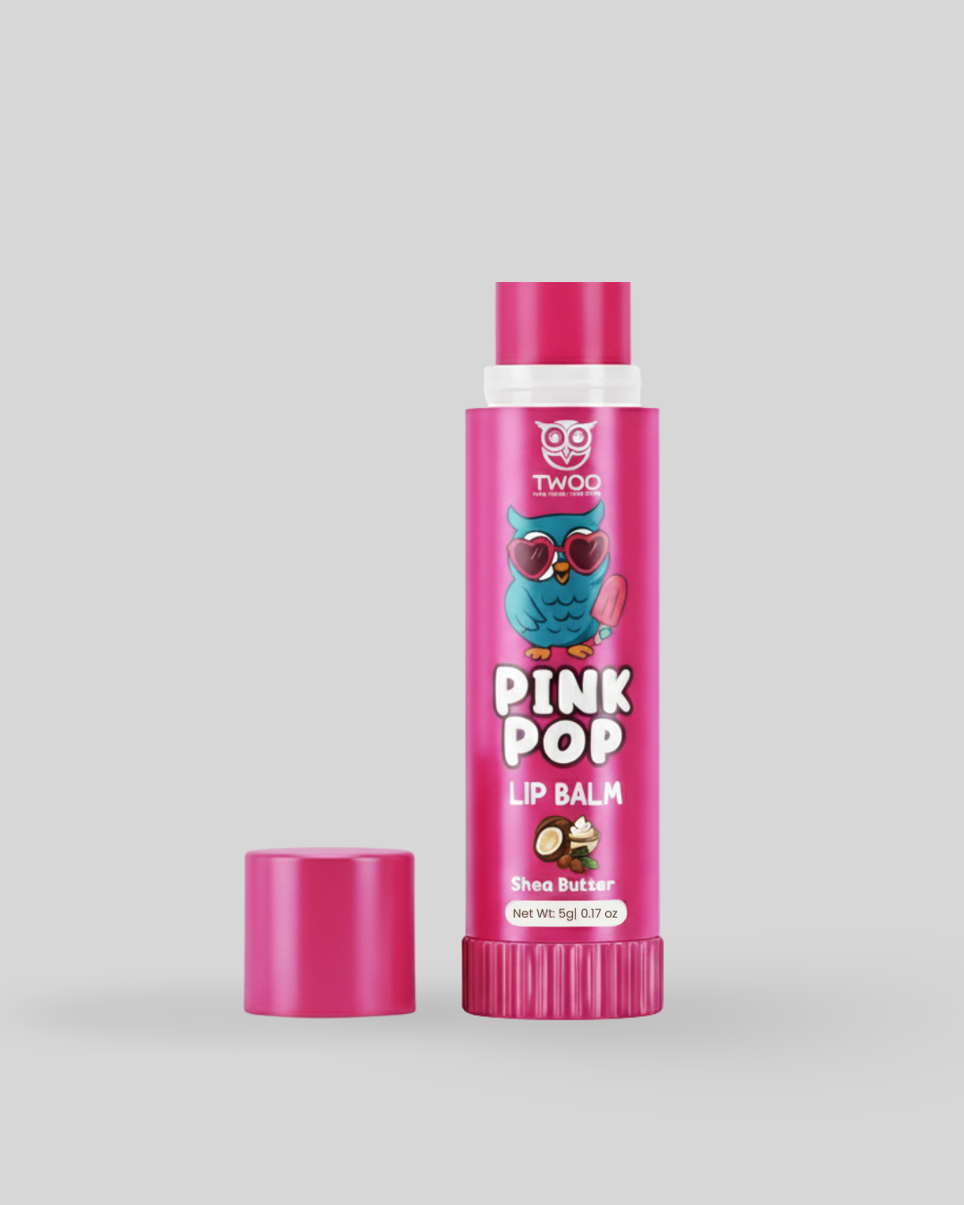 TWOO Kidz Pink Pop Lip Balm – Shea Butter | Tinted Moisture | 5g