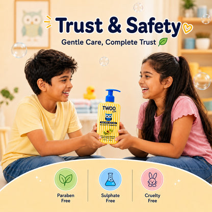 TWOO Kids De-Knotty shampoo — paraben free, sulphate free (SLES free) and cruelty free